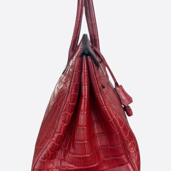 Hermes Rouge Crocodile Birkin 35 - Picture 2 of 6